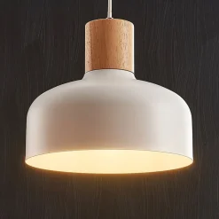 Hanglamp Carlise met houten element