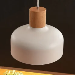 Hanglamp Carlise met houten element