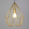 Hanglamp Carlton met kooikap, goud Ø 31cm