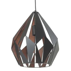 Hanglamp Carlton zwart-koper Ø 31 cm