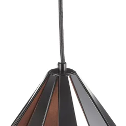 Hanglamp Carlton zwart-koper Ø 31 cm