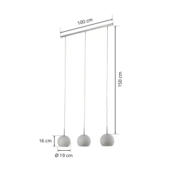 Hanglamp Casablanca Ball, 3-lamps