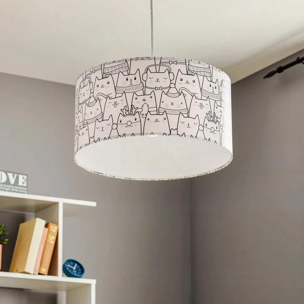 Hanglamp Cats bedrukt met een kattenmotief