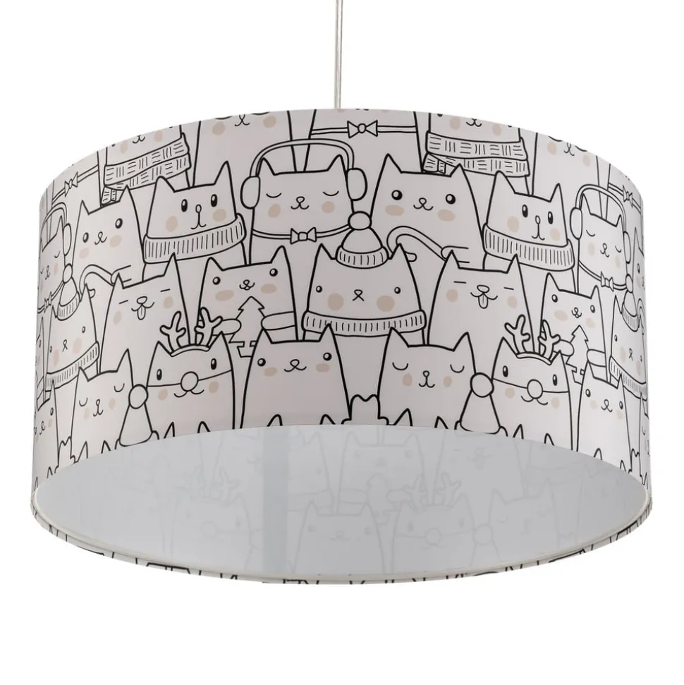 Hanglamp Cats bedrukt met een kattenmotief