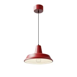 Hanglamp CLASS, rood/wit, Ø 36 cm, metaal