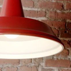 Hanglamp CLASS, rood/wit, Ø 36 cm, metaal