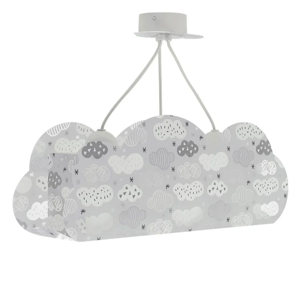 Hanglamp Cloud Grey in de vorm van een wolk, grijs