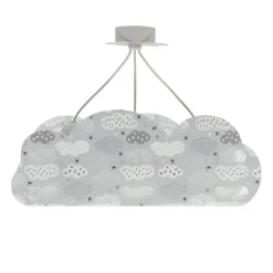 Hanglamp Cloud Grey in de vorm van een wolk, grijs