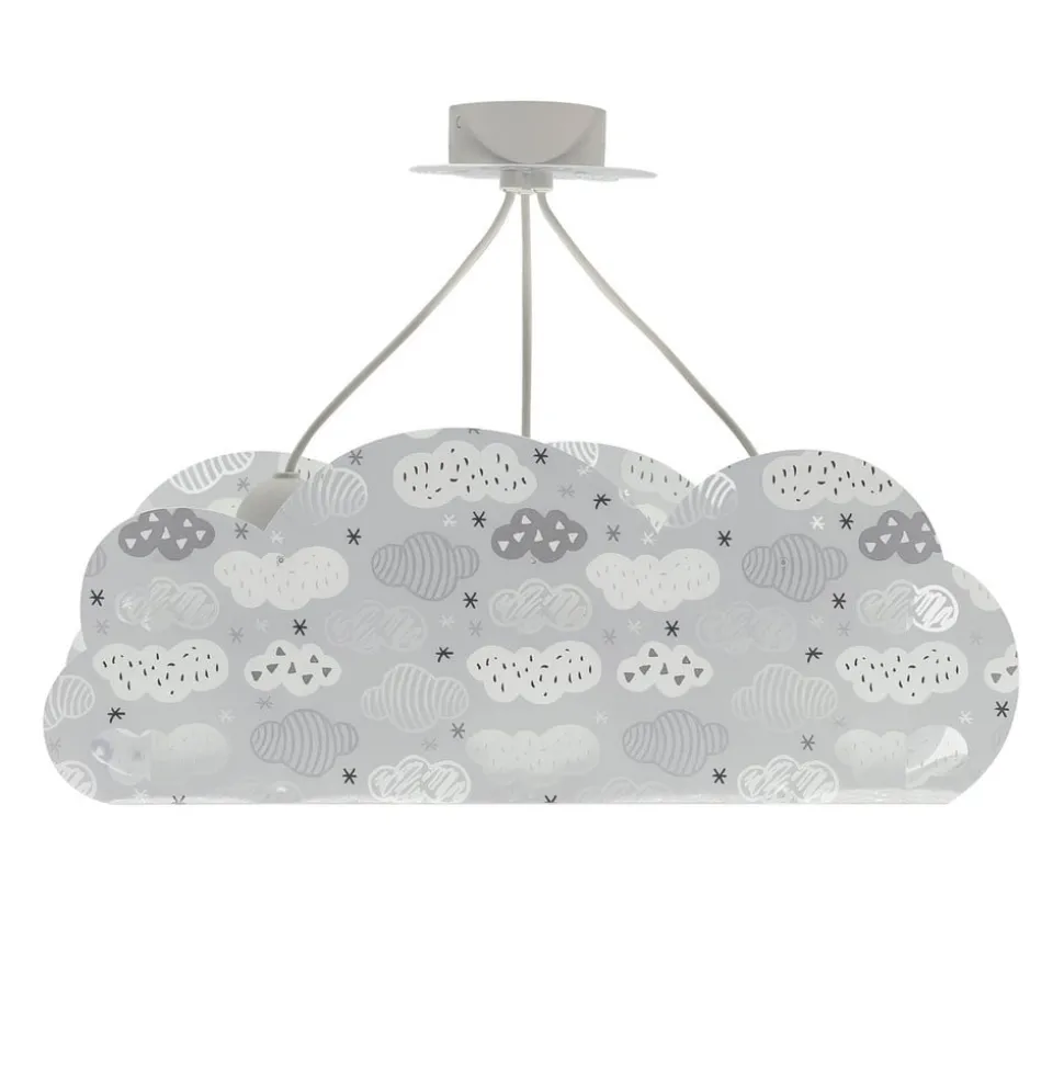 Hanglamp Cloud Grey in de vorm van een wolk, grijs