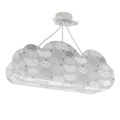 Hanglamp Cloud Grey in de vorm van een wolk, grijs