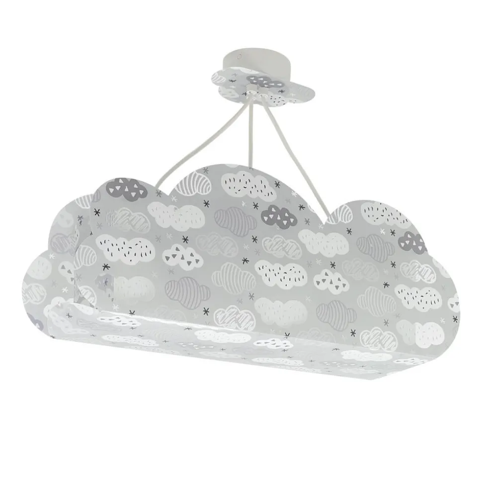 Hanglamp Cloud Grey in de vorm van een wolk, grijs