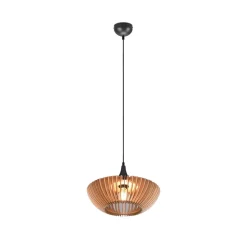 Hanglamp Colino van houtlamellen, hout licht