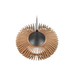 Hanglamp Colino van houtlamellen, hout licht