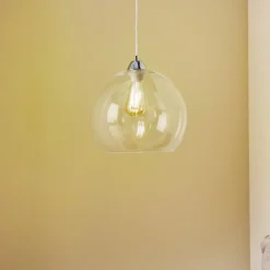 Hanglamp Colour, glazen kap transparant