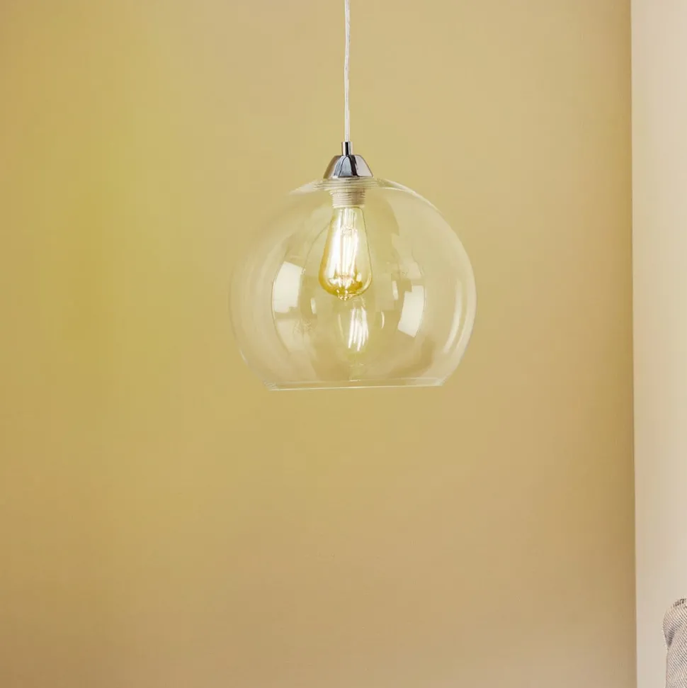 Hanglamp Colour, glazen kap transparant