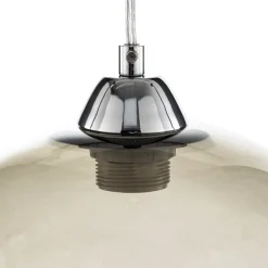 Hanglamp Colour, glazen kap grafietgrijs