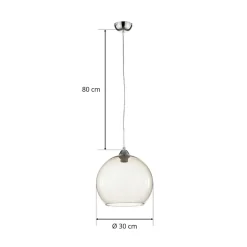 Hanglamp Colour, glazen kap grafietgrijs