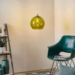 Hanglamp Colour, glazen kap groen