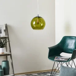 Hanglamp Colour, glazen kap groen