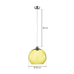 Hanglamp Colour, glazen kap groen