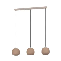 Hanglamp Cominio taupe/zand, 3-lamps