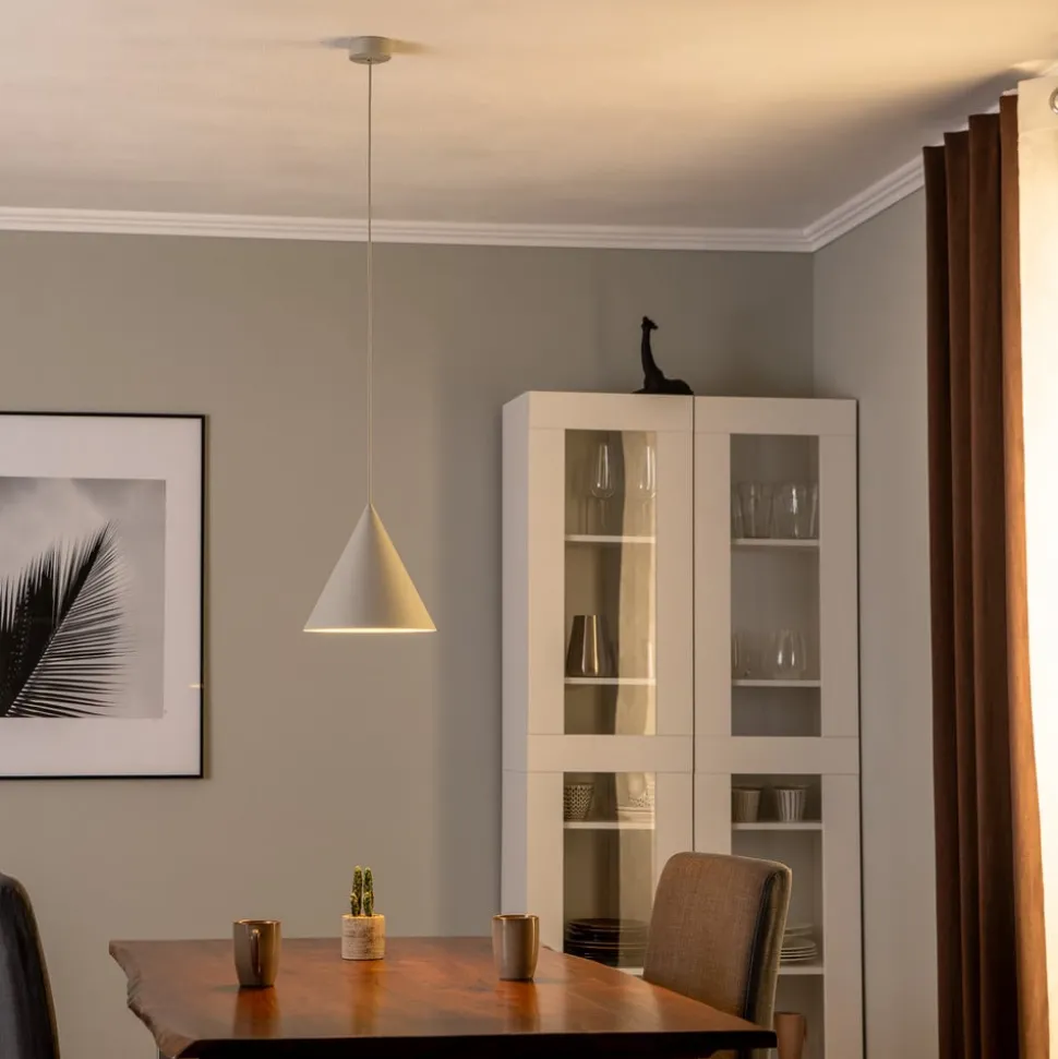 Hanglamp CONO, 1-lamp, Ø 25 cm, beige