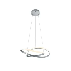 Hanglamp Course, mat nikkel, 3.000 K, Ø 60 cm, metaal