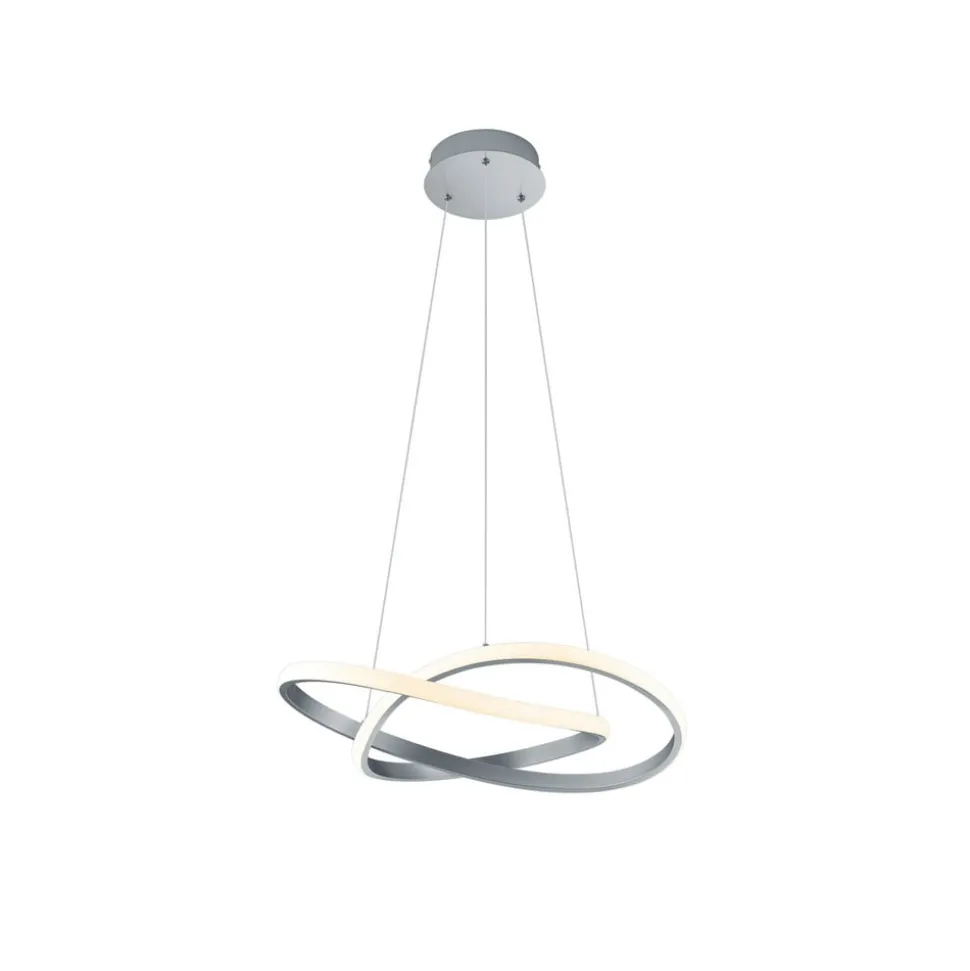 Hanglamp Course, mat nikkel, 3.000 K, Ø 60 cm, metaal