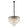 Hanglamp Cristal, transparant/zwart, Ø 56 cm