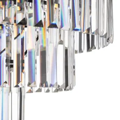 Hanglamp Cristal, transparant/zwart, Ø 56 cm