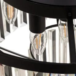 Hanglamp Cristal, transparant/zwart, Ø 56 cm