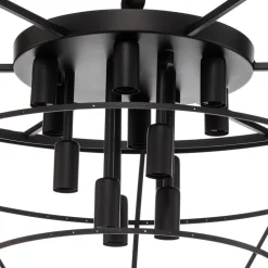 Hanglamp Cristal, transparant/zwart, Ø 71 cm