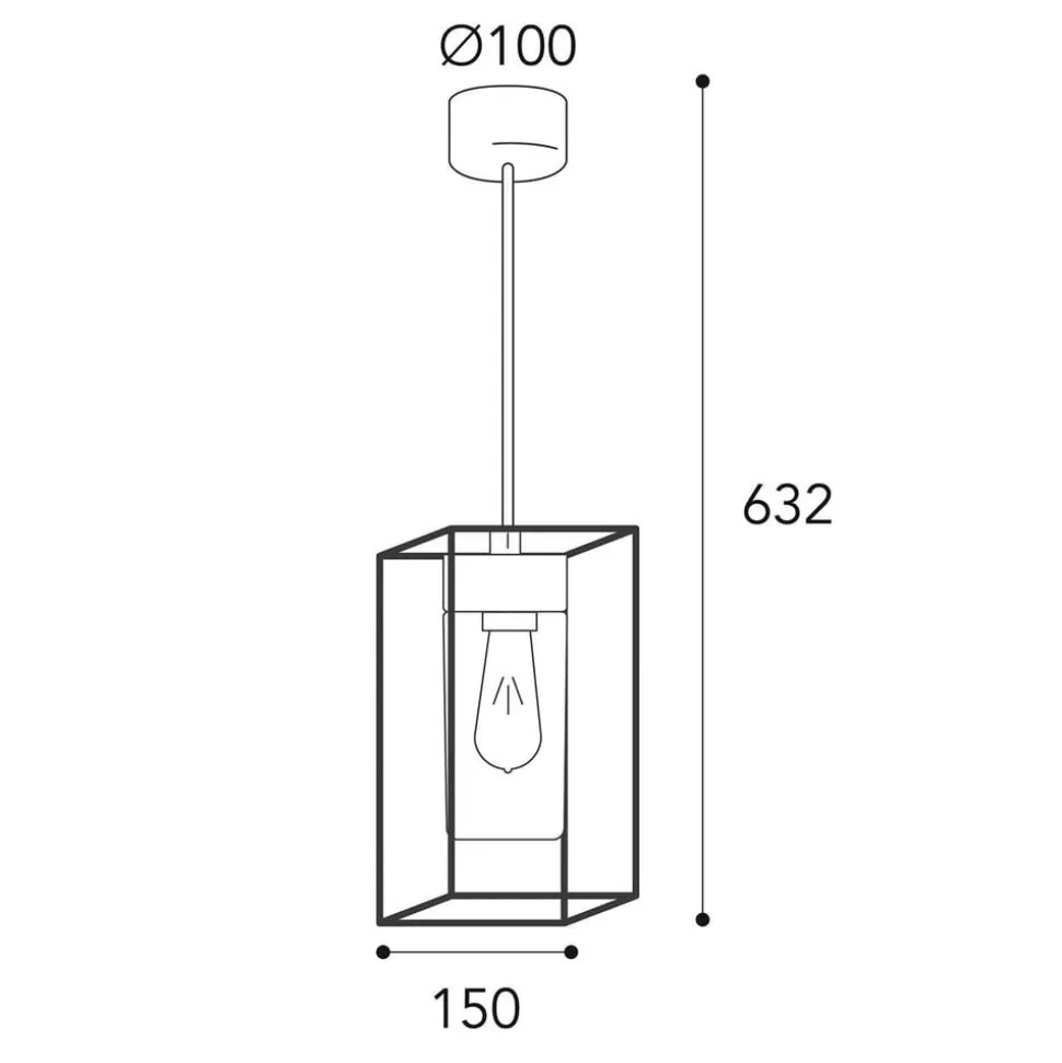 Hanglamp Cubic³ 3368 messing antiek/opaal