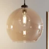 Hanglamp Cubus, amber, glas, Ø 30 cm, E27