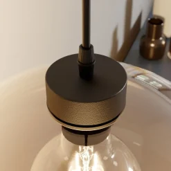 Hanglamp Cubus, amber, glas, Ø 30 cm, E27