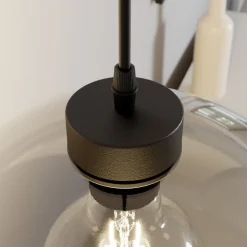 Hanglamp Cubus, rookgrijs, glas, Ø 30 cm, E27