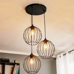 Hanglamp Cumera, 3-lamps, rond