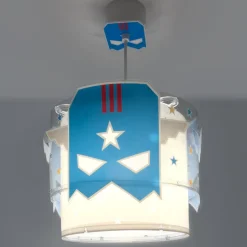 Hanglamp Dalber Blue Hero, wit/blauw, Ø 26 cm