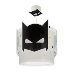 Hanglamp Dalber Dark Hero, wit/zwart, Ø 26 cm