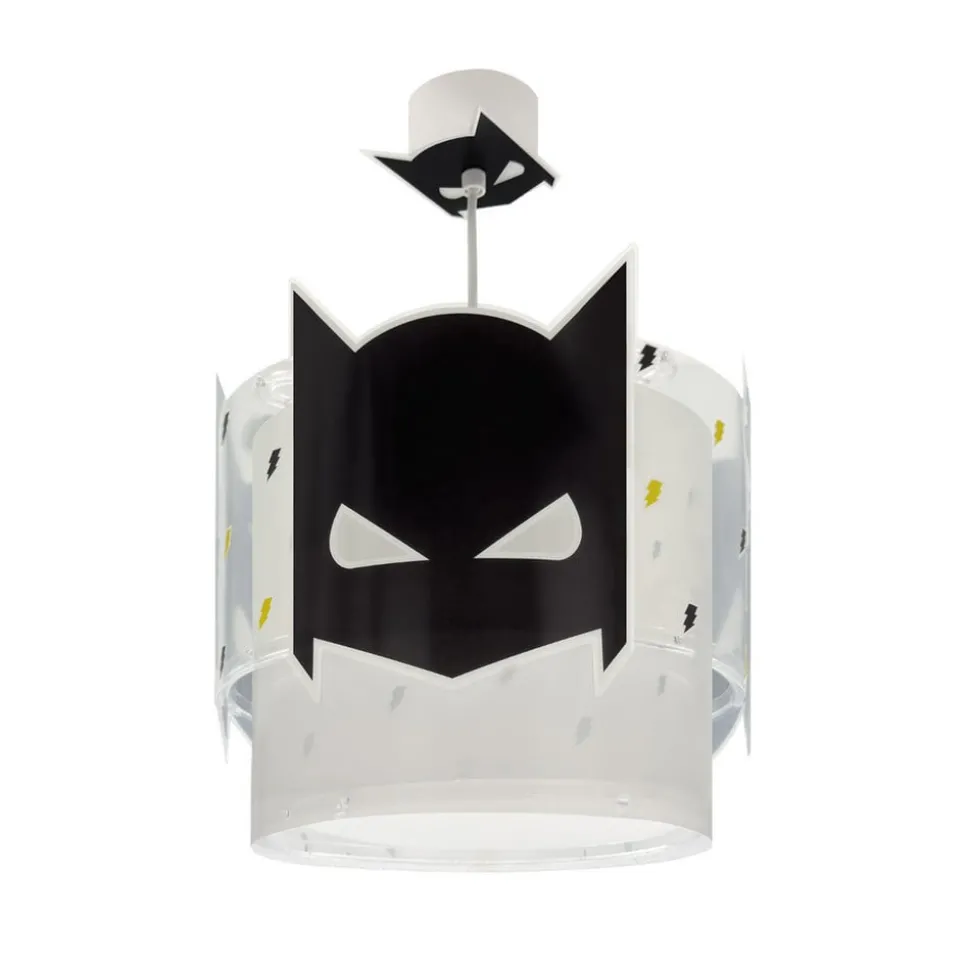 Hanglamp Dalber Dark Hero, wit/zwart, Ø 26 cm
