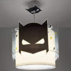 Hanglamp Dalber Dark Hero, wit/zwart, Ø 26 cm