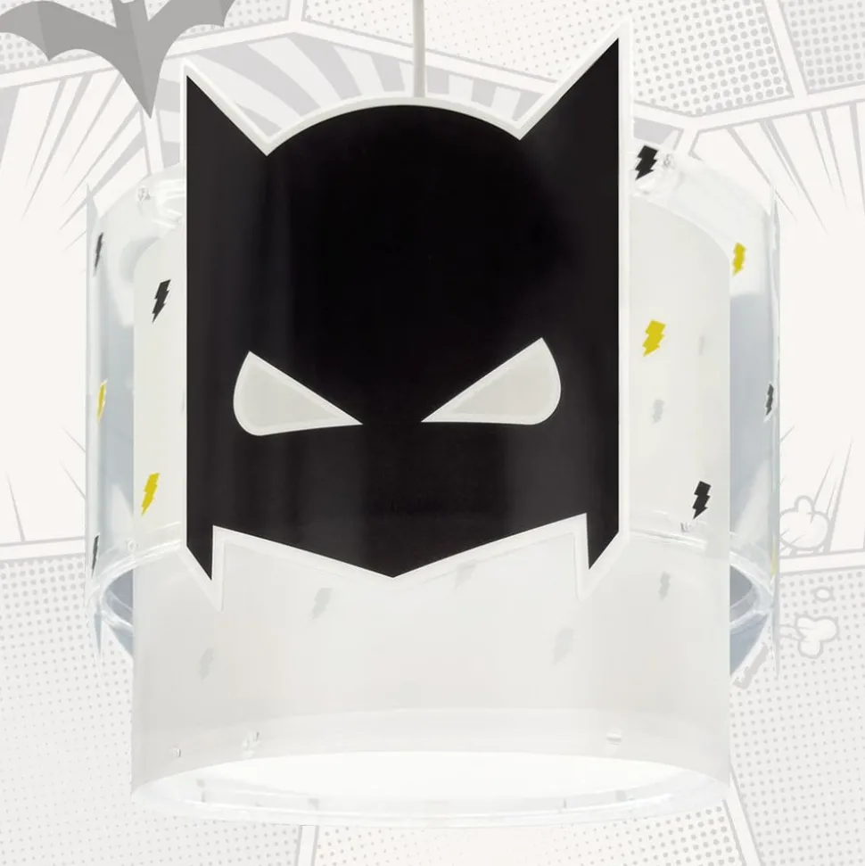 Hanglamp Dalber Dark Hero, wit/zwart, Ø 26 cm