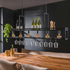 Hanglamp Dekorla, 6-lamps, koolkleuren