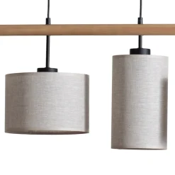 Hanglamp Deva Nature, 4-lamps, textiel