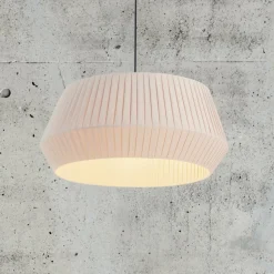 Hanglamp Dicte, handgebonden, Ø 53 cm, amber