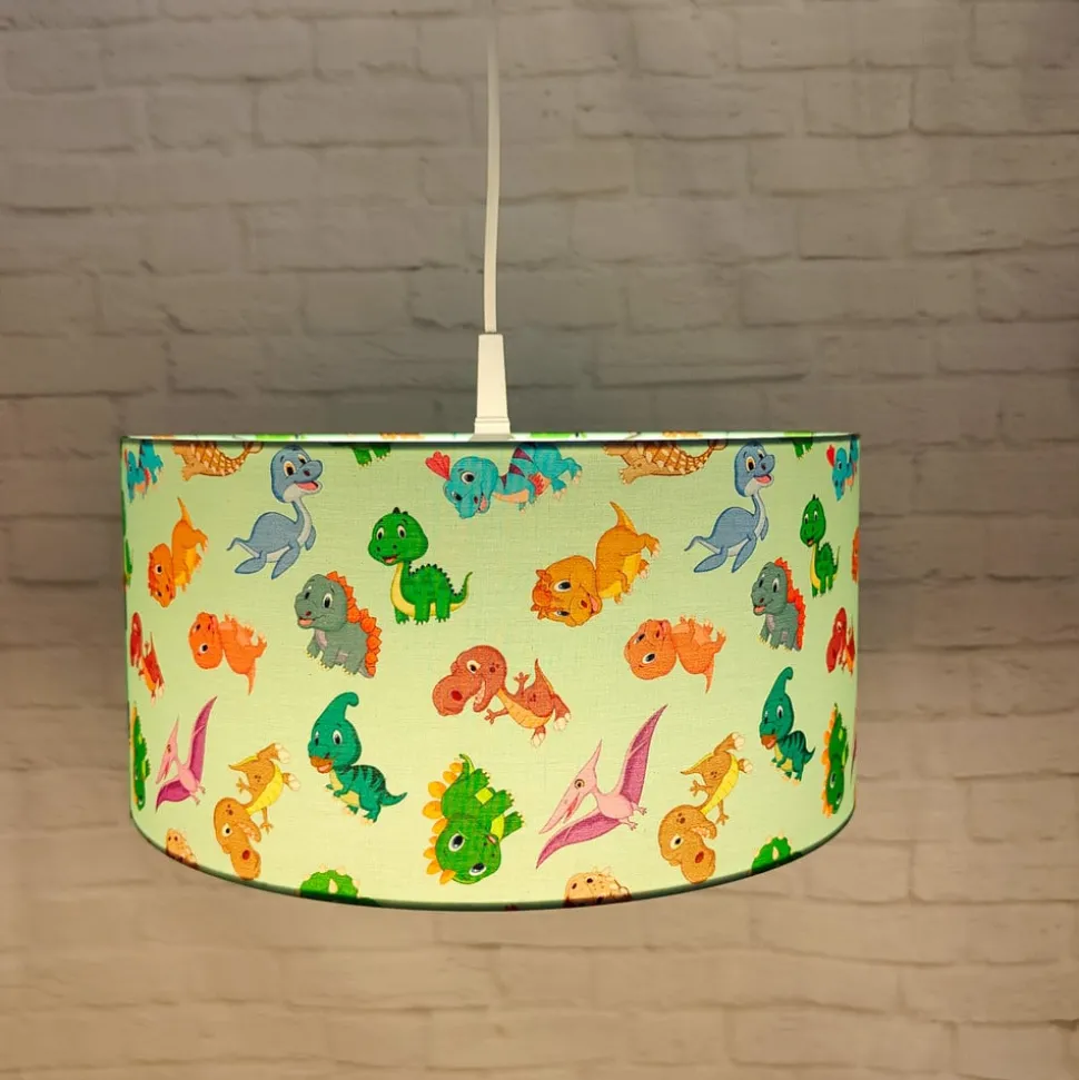 Hanglamp Dinos met stoffen kap