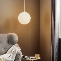 Hanglamp Dione, 1-lamp, wit, 30 cm