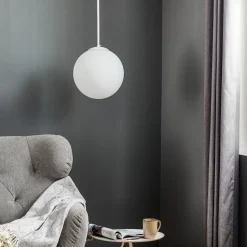 Hanglamp Dione, 1-lamp, wit, 30 cm