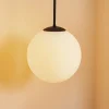Hanglamp Dione, 1-lamp, wit/zwart 30 cm