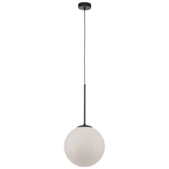 Hanglamp Dione, 1-lamp, wit/zwart 30 cm